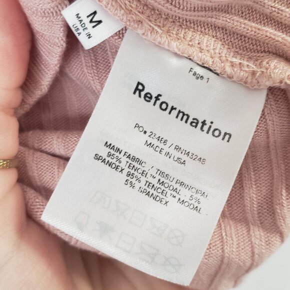 Reformation Bardot Ribbed Knit Top - Picture 3 of 3